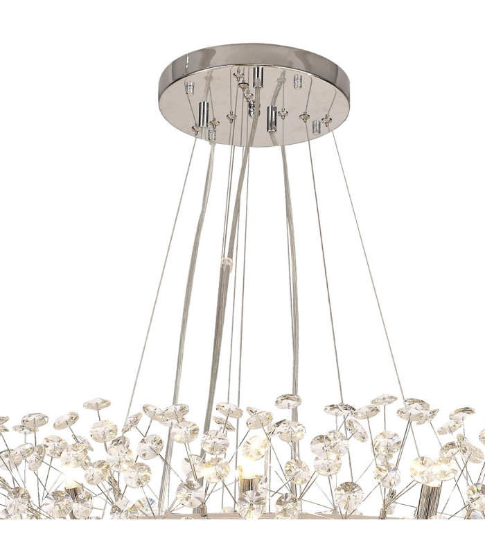Salisbury 4 Tier 60cm + 80cm + 100cm + 120cm Pendant 12 + 20 + 26 + 30 Light G9 Polished Chrome/Crystal Item Weight: 46kg-5