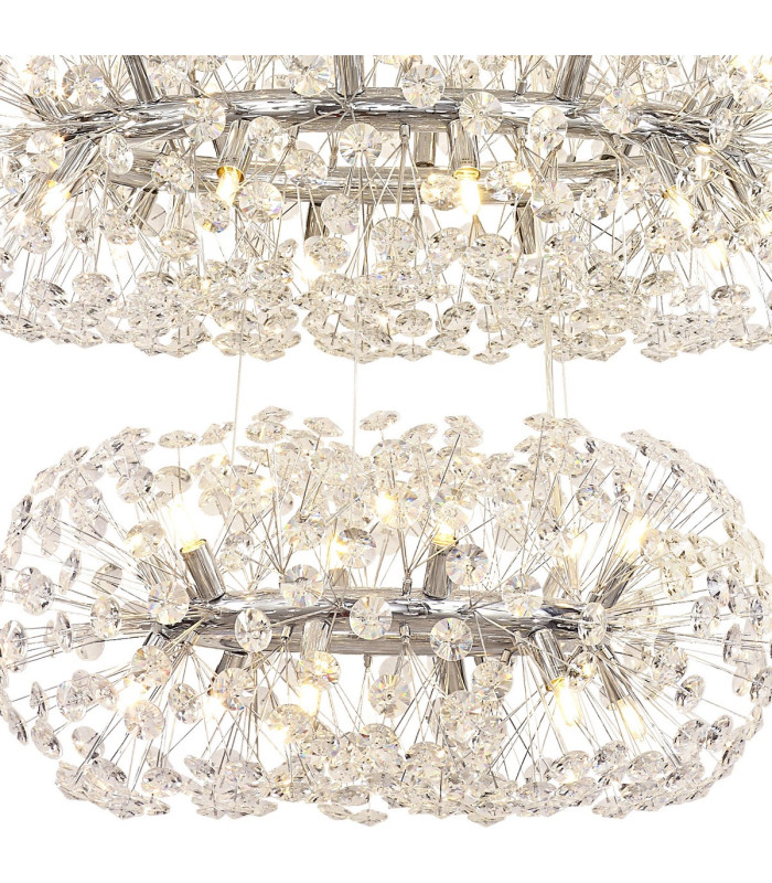 Salisbury 4 Tier 60cm + 80cm + 100cm + 120cm Pendant 12 + 20 + 26 + 30 Light G9 Polished Chrome/Crystal Item Weight: 46kg-7