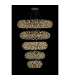 Salisbury 5 Tier 60cm + 80cm + 100cm + 120cm + 140cm Pendant Light G9 French Gold/Crystal Item Weight: 67kg-3