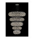 Salisbury 5 Tier 60cm + 80cm + 100cm + 120cm + 140cm Pendant Light G9 Polished Chrome/Crystal Item Weight: 67kg-3