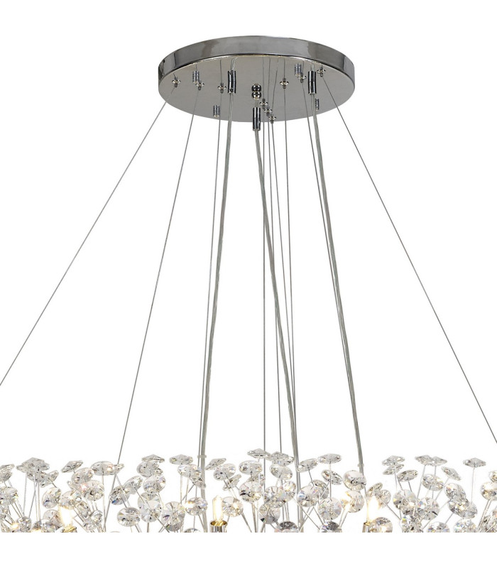 Salisbury 5 Tier 60cm + 80cm + 100cm + 120cm + 140cm Pendant Light G9 Polished Chrome/Crystal Item Weight: 67kg-5