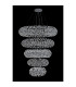Salisbury 5 Tier 60cm + 80cm + 100cm + 120cm + 140cm Pendant Light G9 Polished Chrome/Crystal Item Weight: 67kg-8