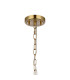 Lockport Fluted Ribbed Glass Pendant 1 x E27 Gold/Clear Glass-6