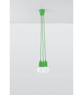 3 Light Ceiling Cluster Pendant Green - 2