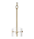 Lockport Fluted Ribbed Glass Pendant 1 x E27 Gold/Clear Glass-7