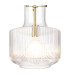 Lockport Fluted Ribbed Glass Pendant 1 x E27 Gold/Clear Glass-8