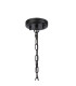 Lockport Fluted Ribbed Glass Pendant 1 x E27 Satin Black/Clear Glass-6