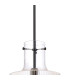 Lockport Fluted Ribbed Glass Pendant 1 x E27 Satin Black/Clear Glass-7
