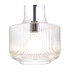 Lockport Fluted Ribbed Glass Pendant 1 x E27 Satin Black/Clear Glass-8