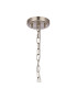 Lockport Fluted Ribbed Glass Pendant 1 x E27 Satin Nickel/Clear Glass-6