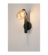 Cortland Pull Switch Wall Light 1 Light G9 IP44 Black/Polished Chrome/Amber Smooth Tubular Glass-3