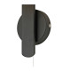 Cortland Pull Switch Wall Light 1 Light G9 IP44 Black/Polished Chrome/Brown Round Marble Effect Glass-5
