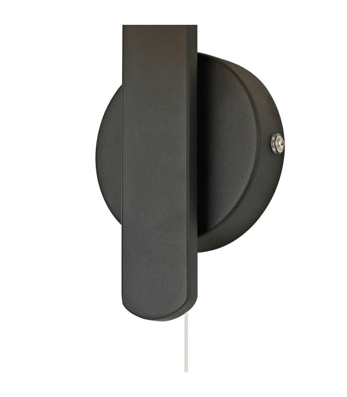 Cortland Pull Switch Wall Light 1 Light G9 IP44 Black/Polished Chrome/Brown Round Marble Effect Glass-5