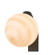 Cortland Pull Switch Wall Light 1 Light G9 IP44 Black/Polished Chrome/Brown Round Marble Effect Glass-6