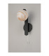 Cortland Pull Switch Wall Light 1 Light G9 IP44 Black/Polished Chrome/Brown Round Marble Effect Glass-7