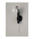 Cortland Pull Switch Wall Light 1 Light G9 IP44 Black/Polished Chrome/Clear Smooth Round Glass-5