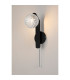 Cortland Pull Switch Wall Light 1 Light G9 IP44 Black/Polished Chrome/Clear Cross Pattern Round Glass-3