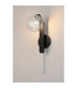 Cortland Pull Switch Wall Light 1 Light G9 IP44 Black/Polished Chrome/Clear Waved Round Glass-3