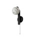 Cortland Pull Switch Wall Light 1 Light G9 IP44 Black/Polished Chrome/Grey Round Marble Effect Glass-4