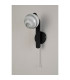 Cortland Pull Switch Wall Light 1 Light G9 IP44 Black/Polished Chrome/Grey Round Marble Effect Glass-5