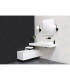 Cortland Pull Switch Wall Light 1 Light G9 IP44 Black/Polished Chrome/Opal Smooth Round Glass-6