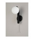 Cortland Pull Switch Wall Light 1 Light G9 IP44 Black/Polished Chrome/Opal Smooth Round Glass-8