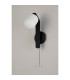 Cortland Pull Switch Wall Light 1 Light G9 IP44 Black/Polished Chrome/Opal Smooth Tubular Glass-5
