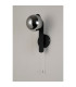 Cortland Pull Switch Wall Light 1 Light G9 IP44 Black/Polished Chrome/Smoke Smooth Round Glass-5