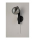 Cortland Pull Switch Wall Light 1 Light G9 IP44 Black/Polished Chrome/Smoke Ribbed Round Glass-5