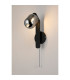 Cortland Pull Switch Wall Light 1 Light G9 IP44 Black/Polished Chrome/Smoke Smooth Tubular Glass-3