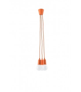 3 Light Ceiling Cluster Pendant Orange - 1