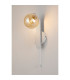 Cortland Pull Switch Wall Light 1 Light G9 IP44 White/Polished Chrome/Amber Smooth Round Glass-3