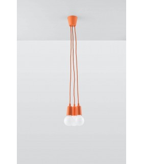 3 Light Ceiling Cluster Pendant Orange - 2