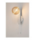 Cortland Pull Switch Wall Light 1 Light G9 IP44 White/Polished Chrome/Amber Ribbed Round Glass-3