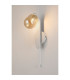 Cortland Pull Switch Wall Light 1 Light G9 IP44 White/Polished Chrome/Amber Smooth Tubular Glass-3