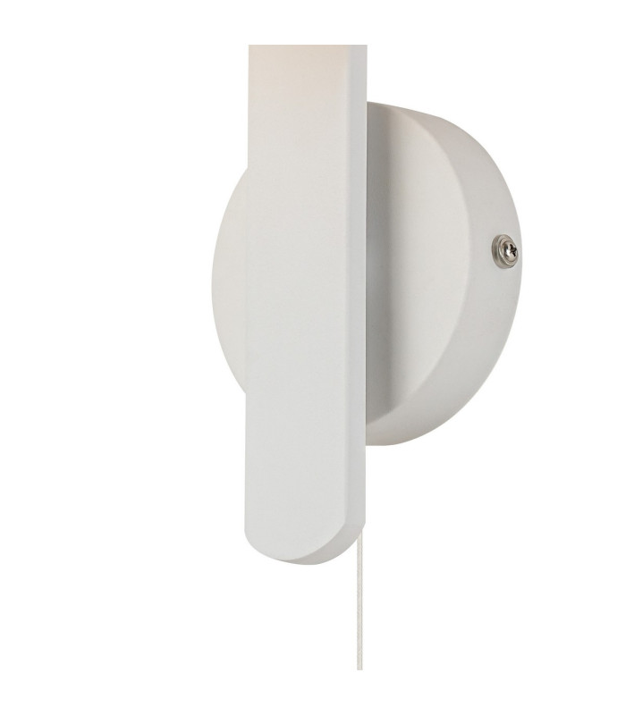Cortland Pull Switch Wall Light 1 Light G9 IP44 White/Polished Chrome/Brown Round Marble Effect Glass-5