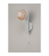 Cortland Pull Switch Wall Light 1 Light G9 IP44 White/Polished Chrome/Brown Round Marble Effect Glass-7