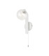 Cortland Pull Switch Wall Light 1 Light G9 IP44 White/Polished Chrome/Clear Smooth Round Glass-1