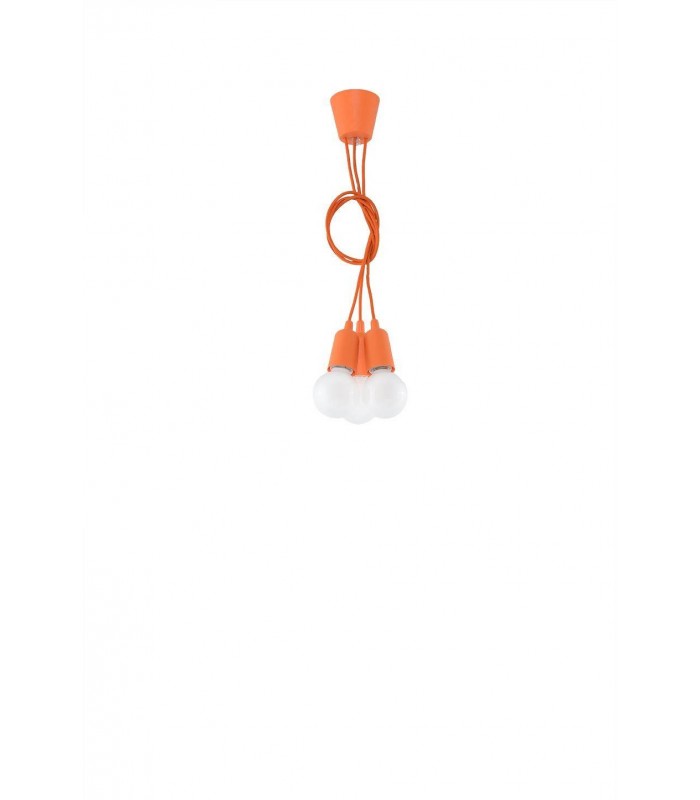 3 Light Ceiling Cluster Pendant Orange - 4
