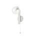 Cortland Pull Switch Wall Light 1 Light G9 IP44 White/Polished Chrome/Clear Ribbed Round Glass-4