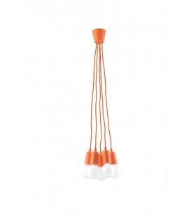 5 Light Ceiling Cluster Pendant Orange - 1