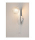 Cortland Pull Switch Wall Light 1 Light G9 IP44 White/Polished Chrome/Clear Cross Pattern Round Glass-3