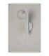 Cortland Pull Switch Wall Light 1 Light G9 IP44 White/Polished Chrome/Clear Cross Pattern Round Glass-5