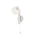 Cortland Pull Switch Wall Light 1 Light G9 IP44 White/Polished Chrome/Clear Dune Effect Round Glass-1
