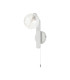 Cortland Pull Switch Wall Light 1 Light G9 IP44 White/Polished Chrome/Clear Dune Effect Round Glass-4