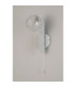 Cortland Pull Switch Wall Light 1 Light G9 IP44 White/Polished Chrome/Clear Dune Effect Round Glass-5