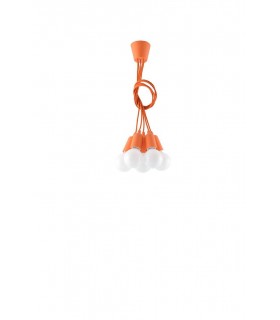 5 Light Ceiling Cluster Pendant Orange - 2