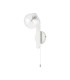 Cortland Pull Switch Wall Light 1 Light G9 IP44 White/Polished Chrome/Clear Waved Round Glass-4