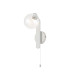 Cortland Pull Switch Wall Light 1 Light G9 IP44 White/Polished Chrome/Clear Swirl Round Glass-1