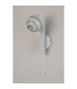 Cortland Pull Switch Wall Light 1 Light G9 IP44 White/Polished Chrome/Grey Round Marble Effect Glass-5